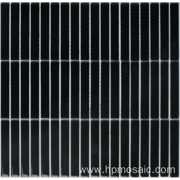 Mosaic black Tile Backsplash Crystal Glass Mosaic